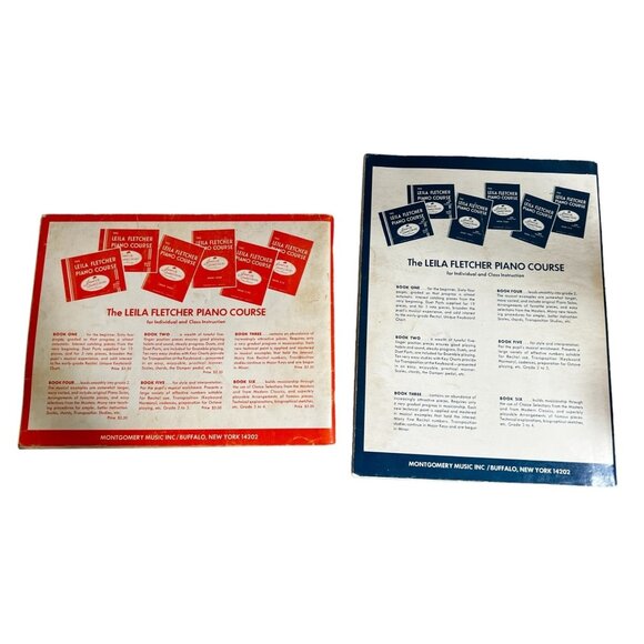 Vintage Bundle of 2 Leila Fletcher Piano Course Sheet Music Books 1 & 4 Paperbac - Picture 2 of 12